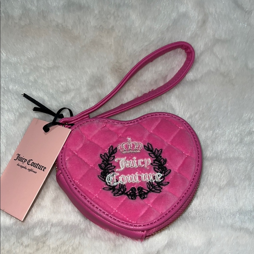 Juicy Couture Pink Heart Wristlet